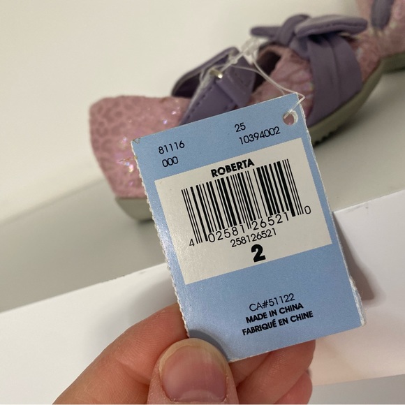 Wee Walkers Roberta Pink & Purple Sequinned Size 2 Baby Shoes - Picture 9 of 12